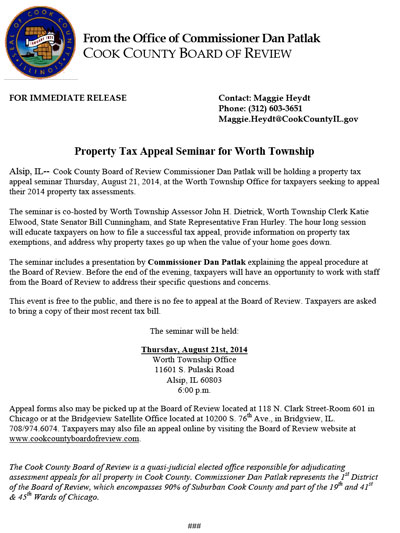 Alsip Worth-TWP-Aug-21 2014-Release